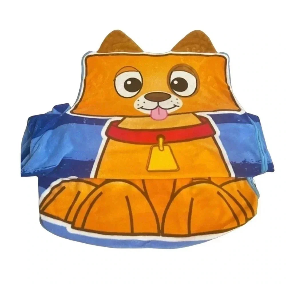 Zippy Sack Dog Puppy Blue Twin Size Fleece Fitted Zip Blanket